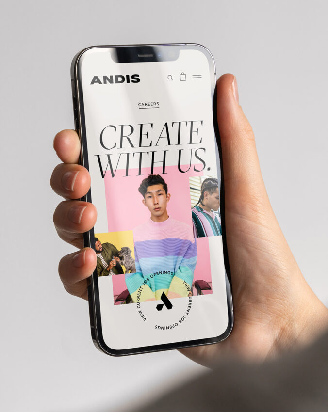 Showing creative work with Andis a corporate brand. BLVR® worked with big brands across every industry for upwards of 20 years.